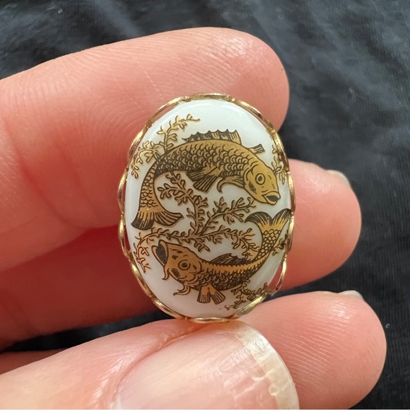 Vintage Pisces Earrings - Picture 3 of 3